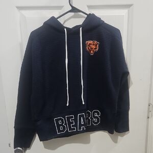 NFL Teens Chicago Bears Navy Hoodie Sweatshirt Hoodie Size Small